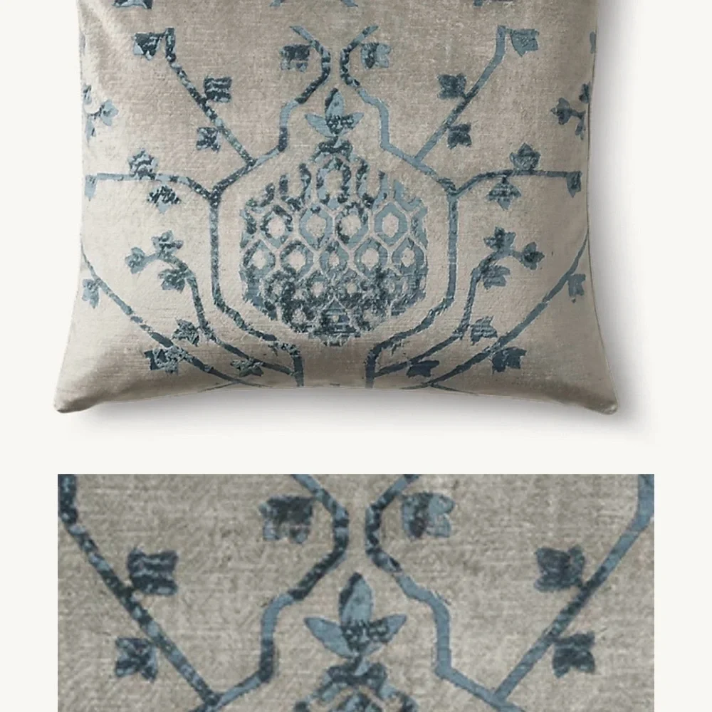 2 VELVET OUSHAK VINE PILLOW- SQUARE